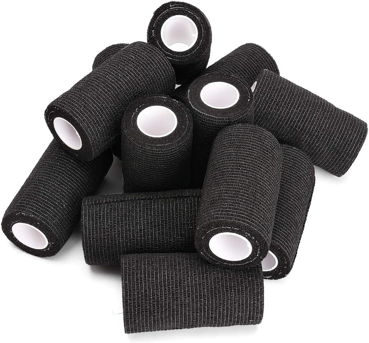 TOBWOLF 12PCS Self Adherent Bandage, 4" x5yd / 10cmx4.5m Cohesive Elastic Bandage Wrap, Breathable