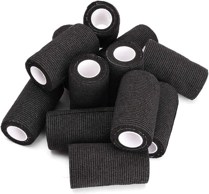 TOBWOLF 12PCS Self Adherent Bandage, 4" x5yd / 10cmx4.5m Cohesive Elastic Bandage Wrap, Breathable