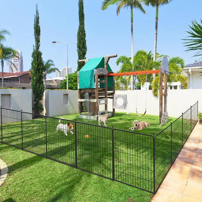 Dog Playpen 32 inch 20 Panels Indoor Outdoor Dog Pen for Medium/Small Dogs Heavy Duty Metal Dog