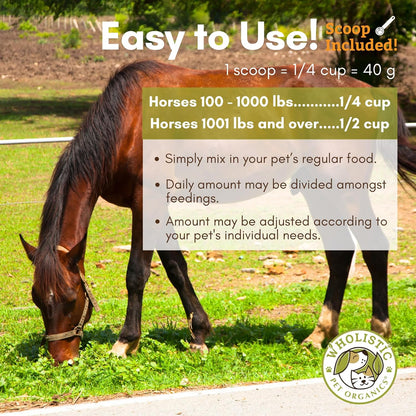Wholistic Pet Organics Equine Complete: Horse Multivitamin for Total Body Health - Horse Supplement