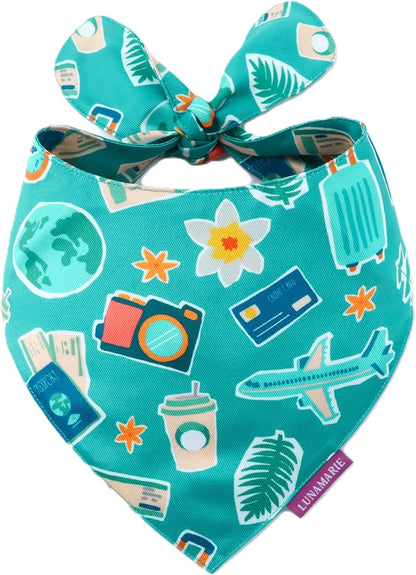 LunaMarie - Luxury Pet Birthday Bandanas -Premium & Silky Poly Fabric | 100% Handmade | Custom