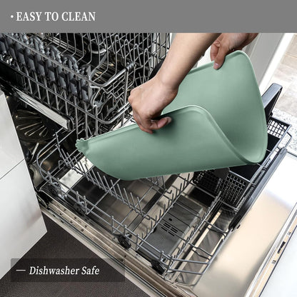 Waterproof Pet Feeding Mat with High Raised Edges, Heavier and Thicker Placemats for Cat Dog Water