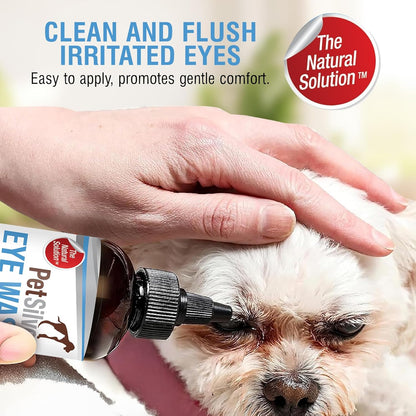 PetSilver Eye Drops for Dogs and Cats - Natural Dog Eye Wash - Relief for Inflammation & Irritation