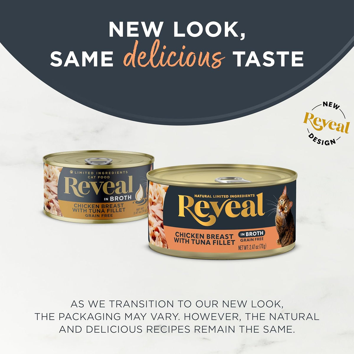 Reveal Natural Wet Canned Cat Food, Limited Ingredient, Grain Free, Protein with No Artificial