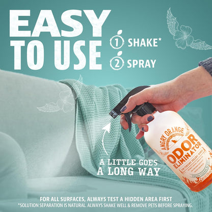 ANGRY ORANGE Pet Odor Eliminator for Cat Urine, Carpet Stains, and Strong Smells – Fresh Scent Odor