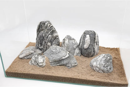 Natural Aquarium Rocks Silver Seiryu Rock Mountain Stone Decor Rocks for Aquariums and Terrariums