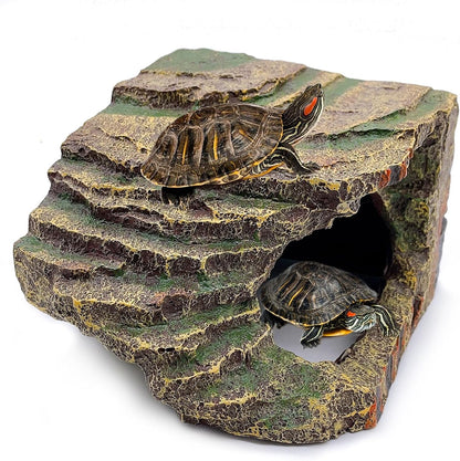 kathson Turtles Basking Platform Tortoise Resting Terrace Climbing Ramp Resin Dock Tank Decorations