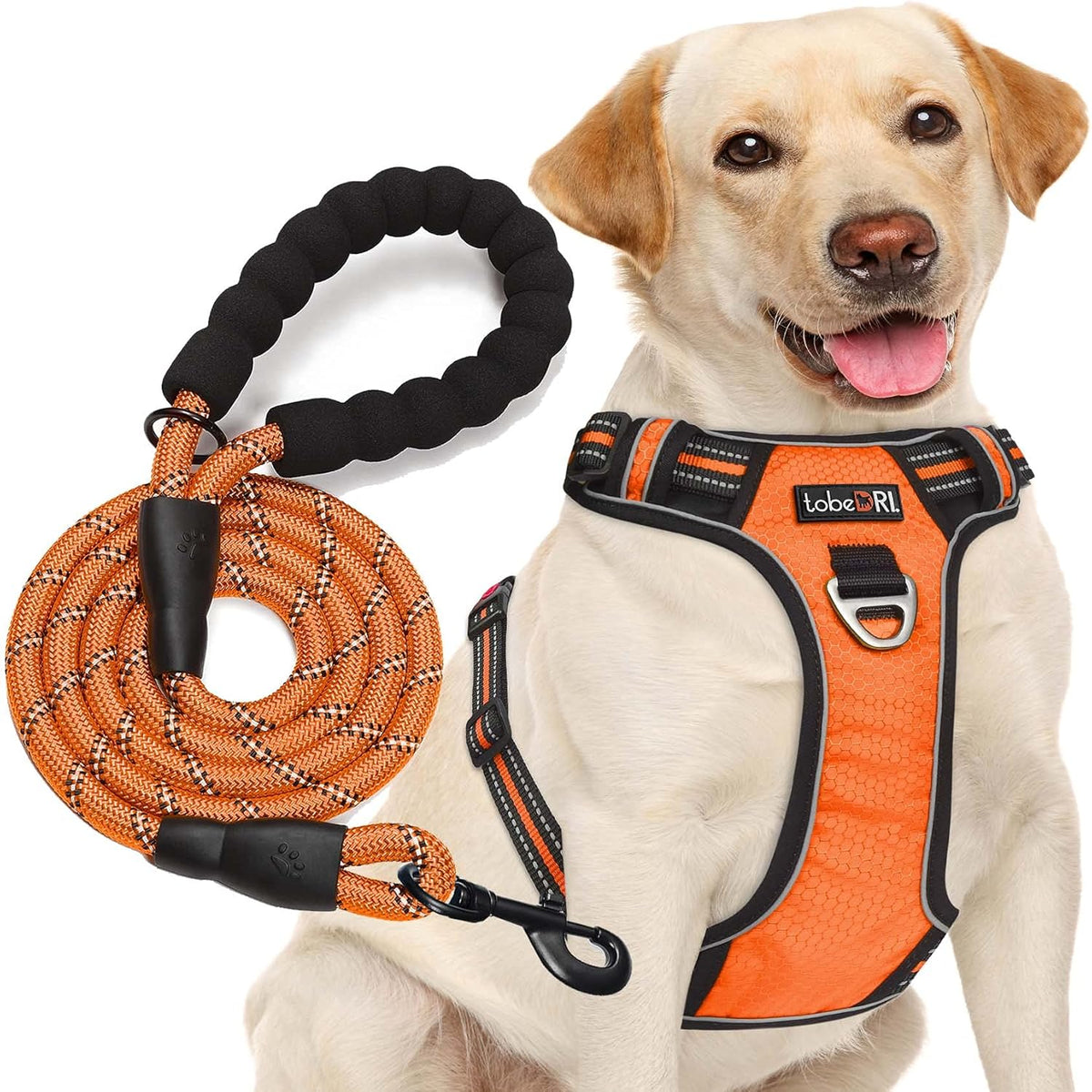 No Pull Dog Harness Adjustable Reflective Oxford Easy Control Medium Large Dog Harness with A Free
