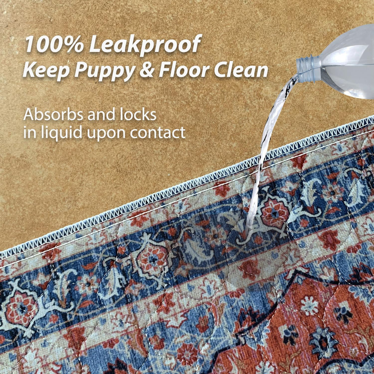 nunubaby Washable Pee Pads for Dogs, Stylish, Non-Slip and Leak-Proof Pee Pads. Reusable Potty Pads