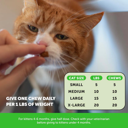 Cat Hairball Support Crunchy & Creamy Chews, Hairball Remedy Cat Treats, Furball Treatment