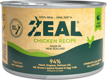 ZEAL New Zealand Canned Wet Dog Food – High Protein, Pure Nutrition, Grain-Free with Superfoods