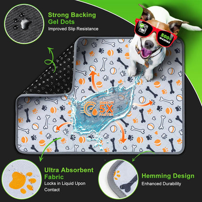Hompet Dog Grass Pad with Tray Large, 41"x27", 2 Reusable Artificial Turf for Dogs Potty