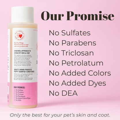 Skout's Honor Probiotic Dog Shampoo & Conditioner with Avocado Oil & Omega-3s, 97% Natural, Paraben