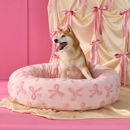 LE SURE Donut Large Dog Bed - Round Cat Beds for Indoor Anti-Anxiety Calming Pet Beds, Washable