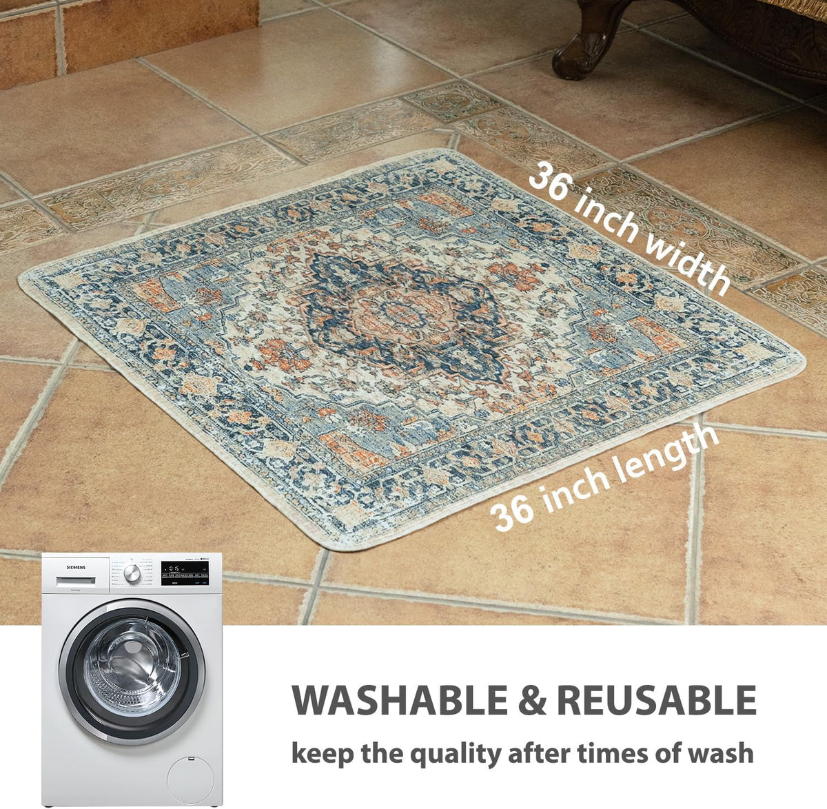 nunubaby Washable Pee Pads for Dogs, Stylish, Non-Slip and Leak-Proof Pee Pads. Reusable Potty Pads