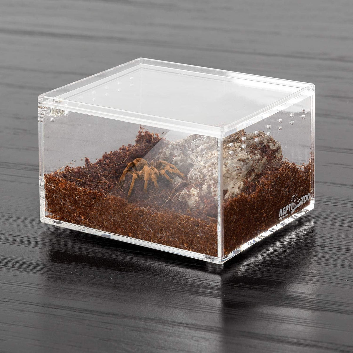 REPTI ZOO Magnetic Acrylic Case 4.1"x3.3"x2.5" Nano Enclosure Reptile Breeding Box Terrarium Cage