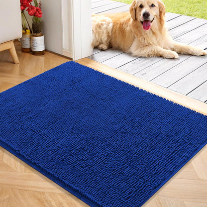 OLANLY Dog Door Mat for Muddy Paws 40x32, Absorbs Moisture and Dirt, Absorbent Non-Slip Washable