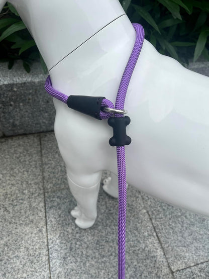 Slip Lead Dog Leash，Strong Nylon Rope Leash and Padded Handle,No Pull Outdoor Walking Training Lead