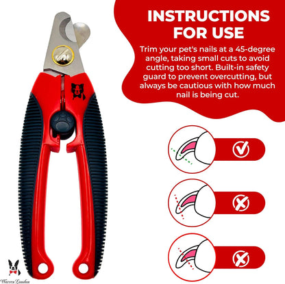 Warren London Cat Nail Clipper | Kittens Small Dogs | Stainless Steel Blade | Nail Safety Guard |