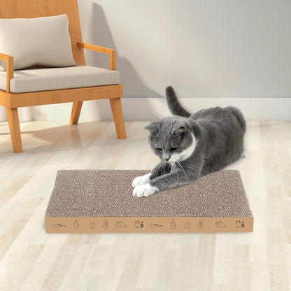 8 Packs in 1 Cat Scratch Pad, Cat Scratcher Cardboard,Reversible,Durable Recyclable Cardboard