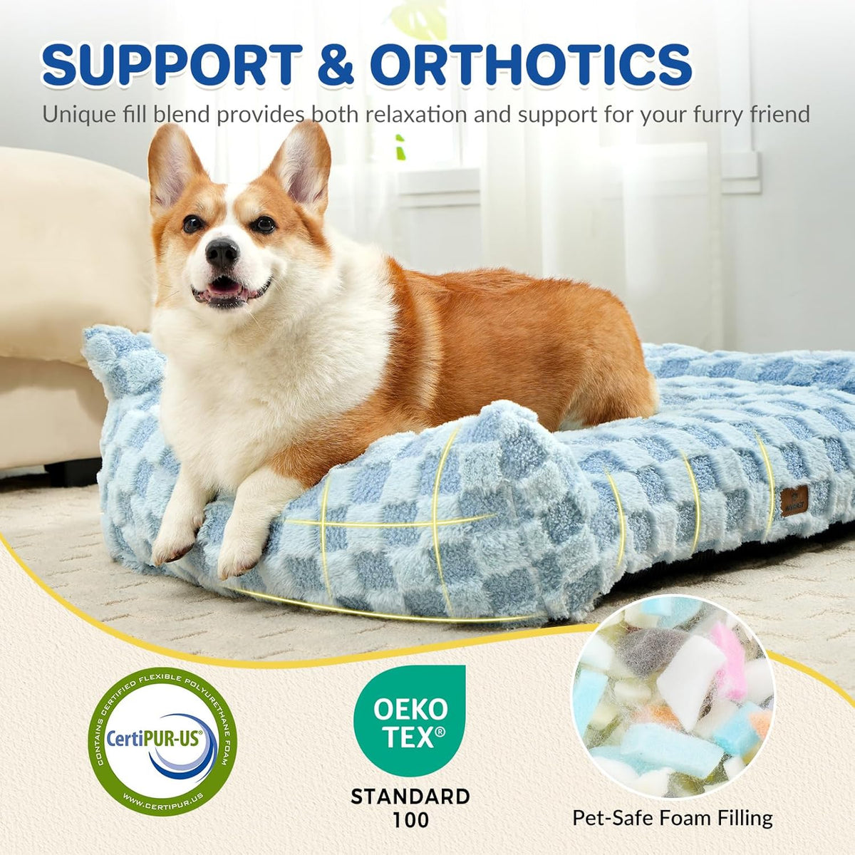 Cat Bed Cat Couch for Puppy and Kitten, Fluffy Pet Sofas Medium Dog Sofa Bed, Supportive Cats Sofa