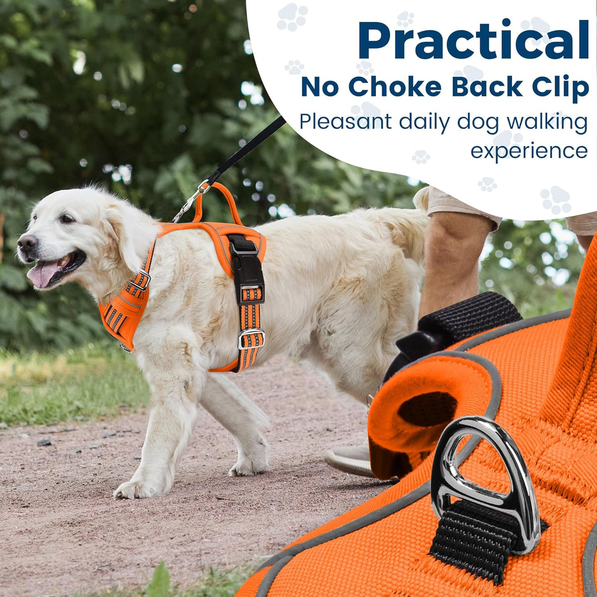 Funfox Dog Harness No Pull, Adjustable Pet Vest Harness, Super Soft Material with Vertical Handle