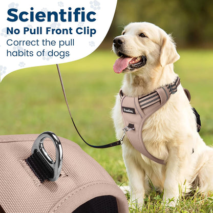 Funfox Dog Harness No Pull, Adjustable Pet Vest Harness, Super Soft Material with Vertical Handle