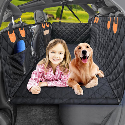 URPOWER Back Seat Extender for Dogs - Hard Bottom Dog Car Seat Cover Holds 400 lbs, Waterproof Dog