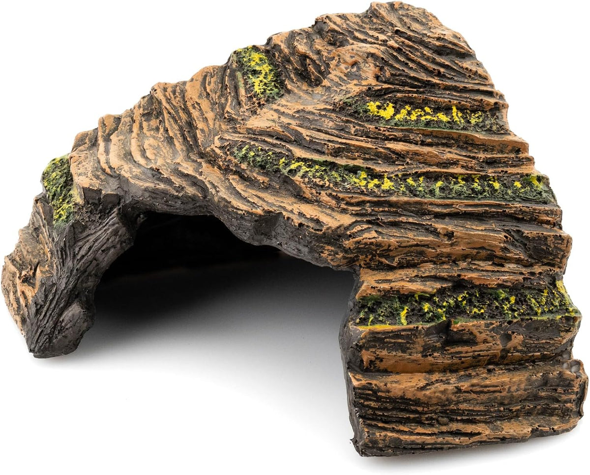 Reptile Hide Cave - Naturalistic Terrarium Décor for Reptiles and Amphibians, Safe & Comfortable