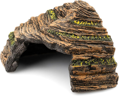 Reptile Hide Cave - Naturalistic Terrarium Décor for Reptiles and Amphibians, Safe & Comfortable