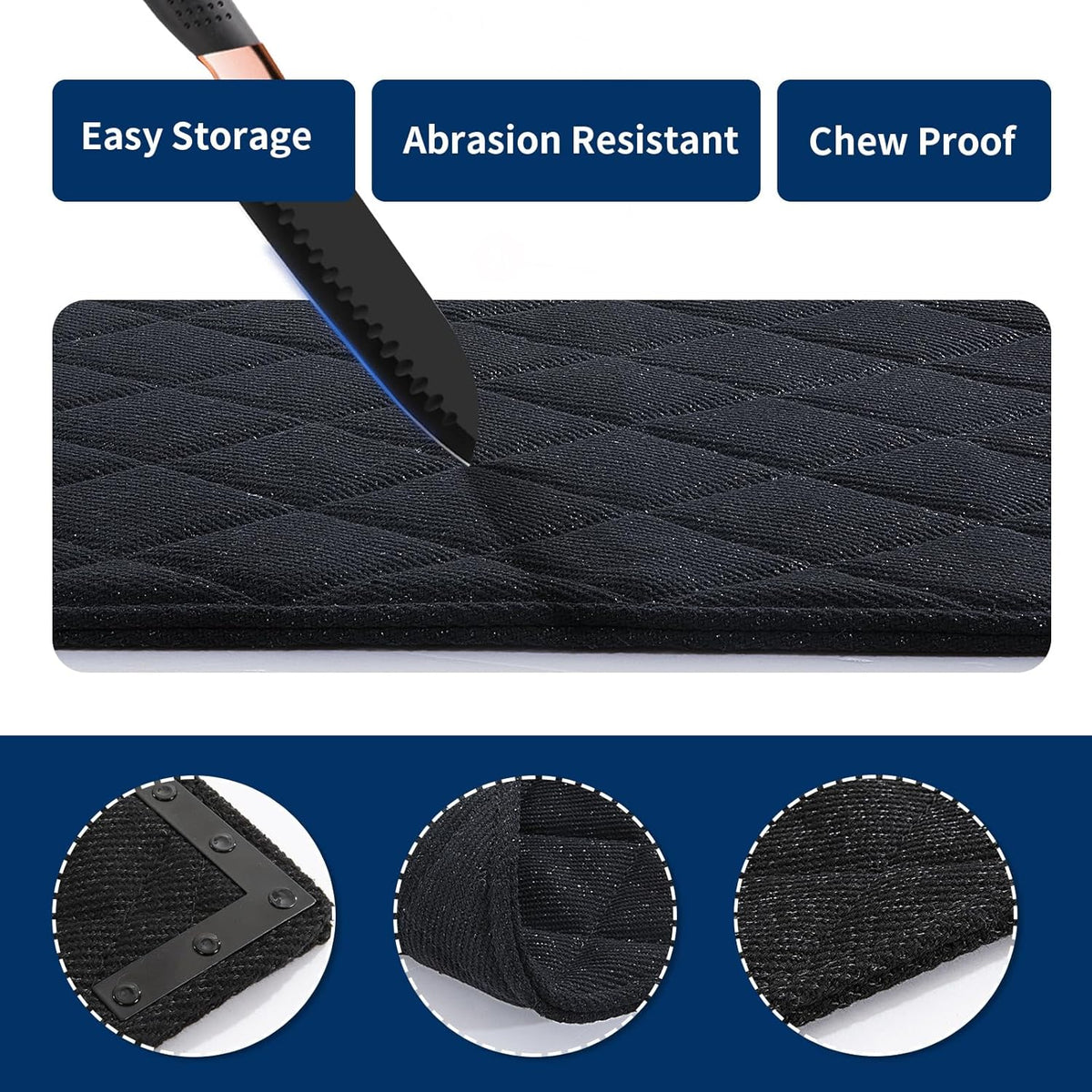 BALAPET Durable Chew Proof Dog Bed with Metal Rivet Corner for Large Dogs, Stable Kennel Pad Mat