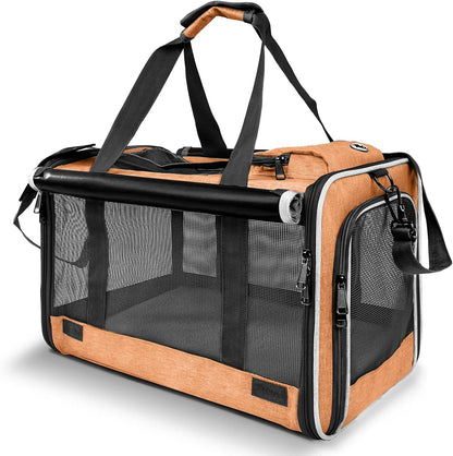 Dog Carry Bag for Puppy Pet Soft-Shell Portable Kennel Crate for 0-15 lbs Foldable Pomeranian