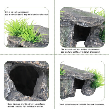 Premium Small Fish Tank Decorations, Reptile Tank Accessories, Turtle Tank Accessories, Natural