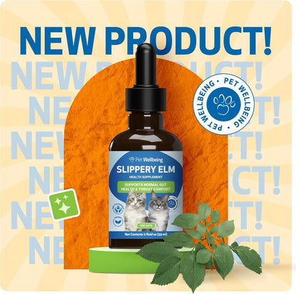 Pet Wellbeing Slippery Elm for Cats - Organic Herb, Supports Healthy Digestive Tract, Gut Lining