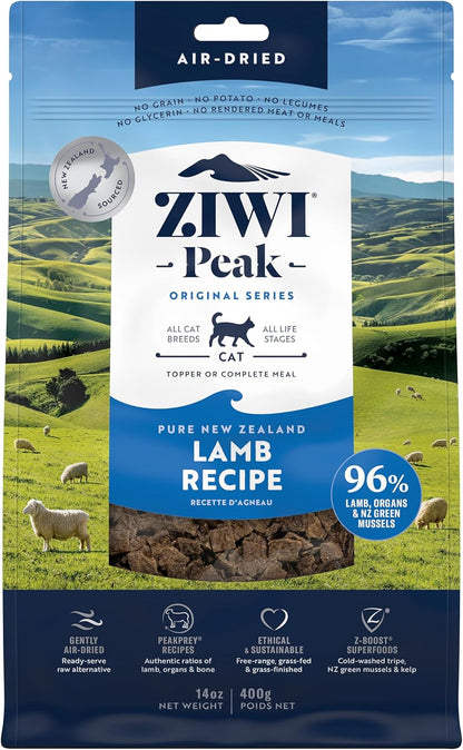ZIWI Peak Air-Dried Cat Food – Lamb - All Natural, High Protein, Grain Free, Limited Ingredient w/