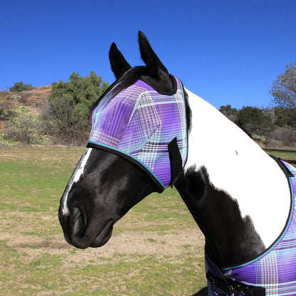 Kensington Fly Mask Web Trim Protects Horses Face and Eyes from Bites and Sun Rays While Allowing