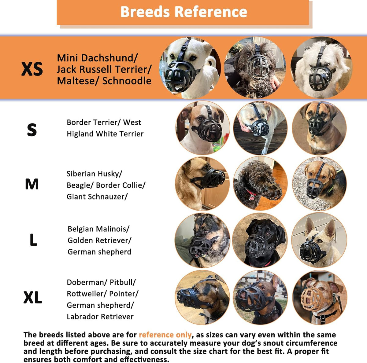 BARKLESS Dog Muzzle, Basket Muzzle for Biting, Chewing and Scavenging, Humane Cage Mouth Cover
