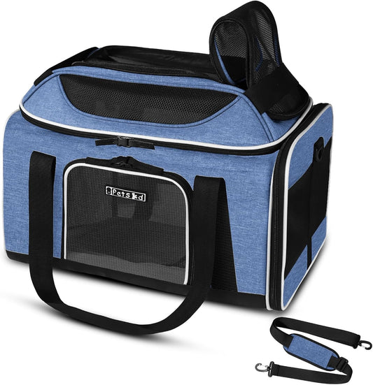 Petskd Top-Expandable Pet Carrier 18x11x11 Inches Delta American United Airline Approved