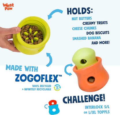 West Paw Zogoflex Toppl Treat Dispensing Dog Toy Puzzle – Interactive Chew Toys for Dogs – Dog Toy