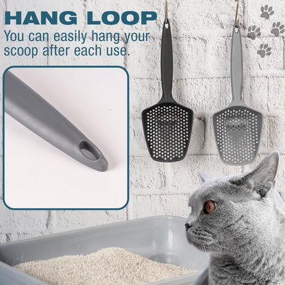 Set of 1 Cat Litter Scoop with Small Holes, Deep Sifting Shovel for Fine Litter, Reptile Terrarium