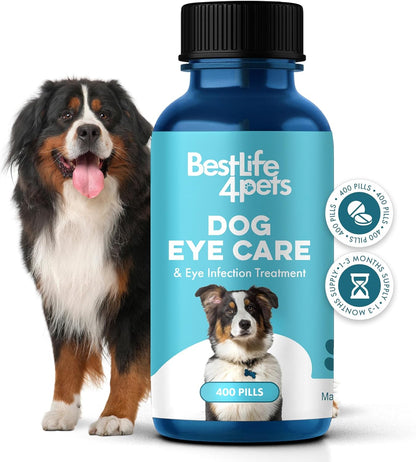 Dog Eye Care & Infection Treatment, Natural Dog Supplements for Conjunctivitis, Swelling, Dry Eyes