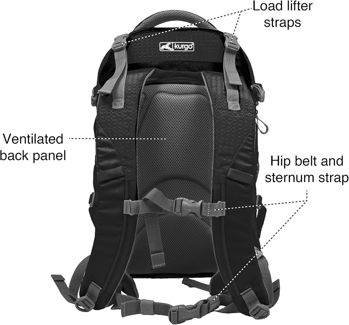 Kurgo G-Train - Dog Carrier Backpack for Small Pets - Cat & Dog Backpack for Hiking, Camping or