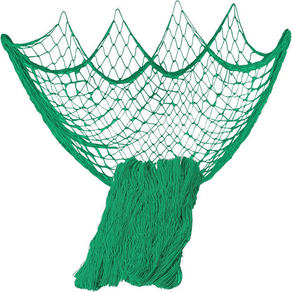 Nature Fish Net Wall Decoration with Shells, Ocean Themed Wall Hangings Fishing Net Party Decor for