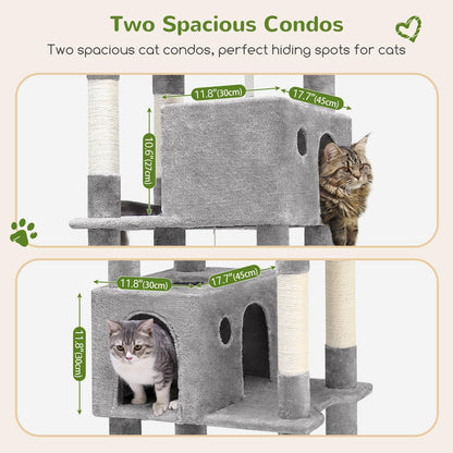 Globlazer Giant Cat Tree, 83 inch Cat Tree for Indoor Cats Large Adult, XXL Cat Tower with 9