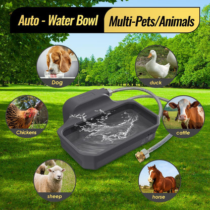 135OZ Automatic Water Dispenser for Large Dogs Patented Outdoor Dog Water Bowl Dispenser Automatic