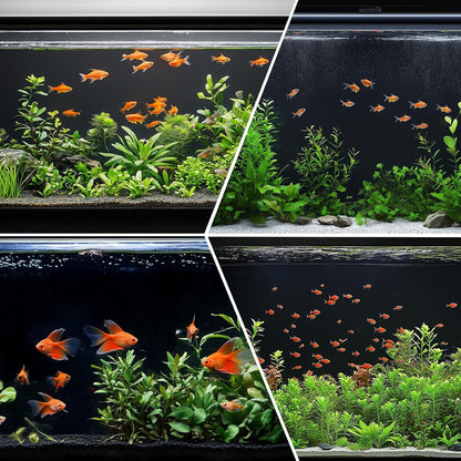 Aquarium Background Paper Decor Fish Tank Backdrop Wallpaper Electrostatic Adhesive, No Glue, Easy