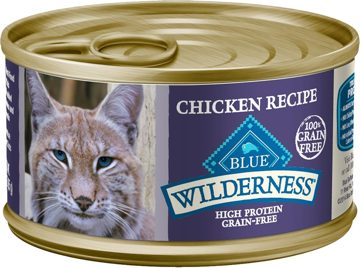 Blue Buffalo Wilderness High-Protein, Grain-Free Natural Wet Food for Adult Cats, Chicken Paté
