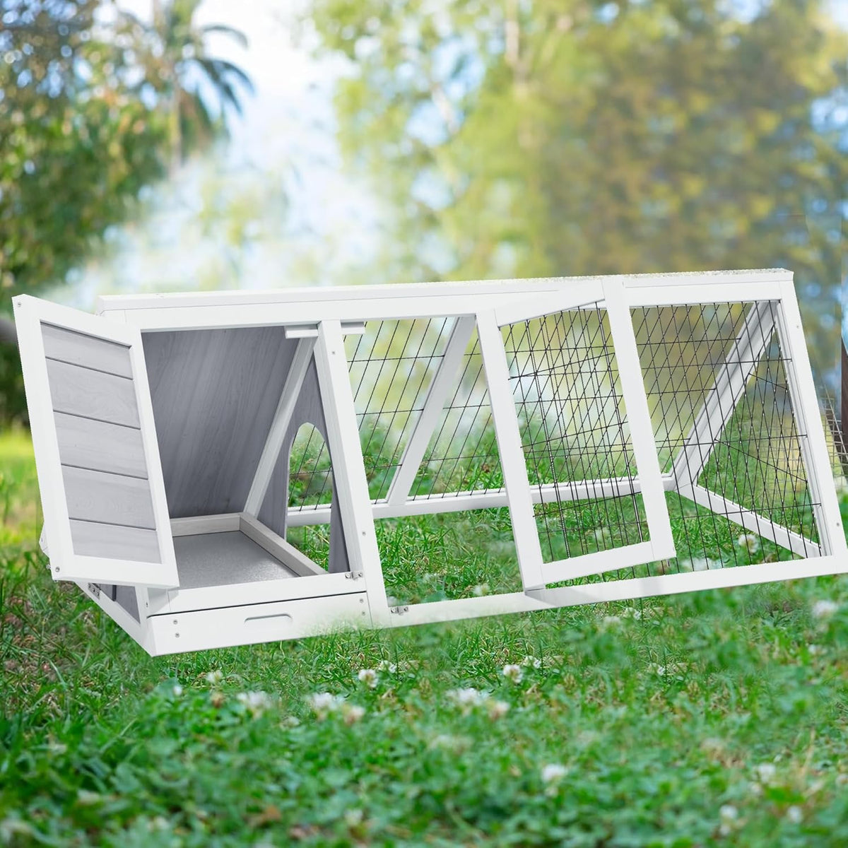 Quail Cages,Wooden Chicken Coop,Nesting Boxes for Chickens,Brooder Box Indoor Outdoor,A-Frame