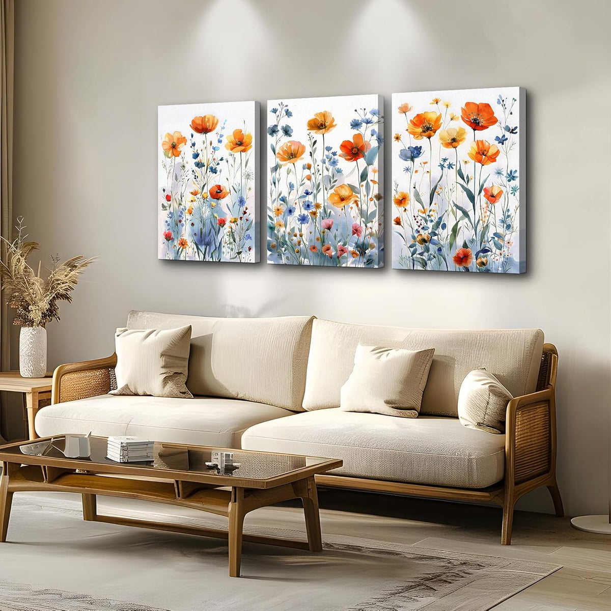 TTHYUEWS Large Canvas Wall Decor for Living Room Boho Wall Art for Bedroom Wall Decorations For