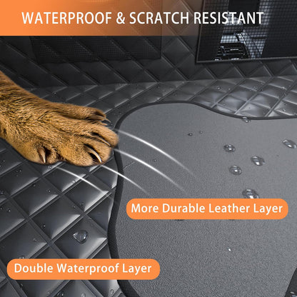 Dog Back Seat Cover Hard Bottom Truck Back Seats Protector, Large Backseat Extender for Dogs, Car